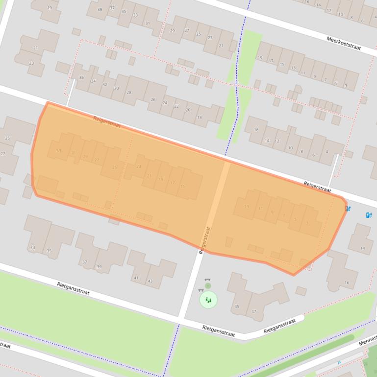 Kaart van postcodegebied 3882JB.