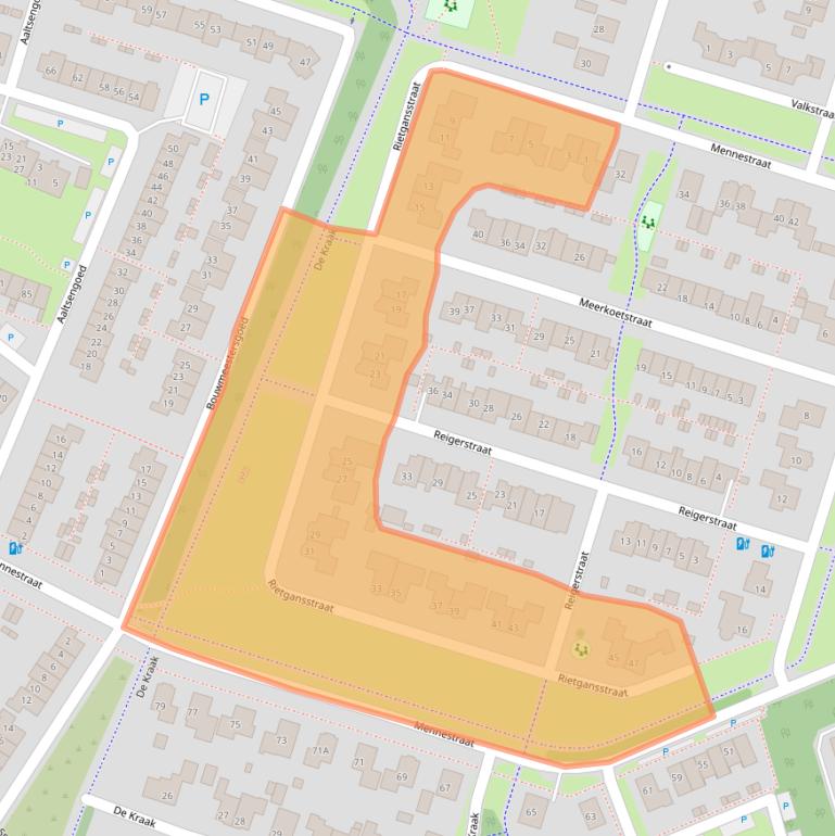 Kaart van postcodegebied 3882JD.