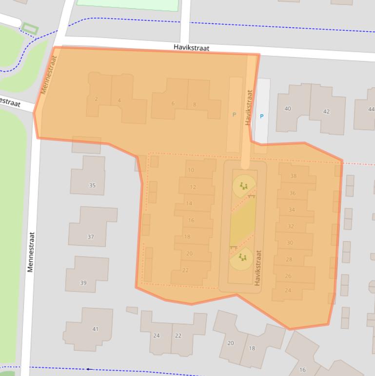 Kaart van postcodegebied 3882JG.