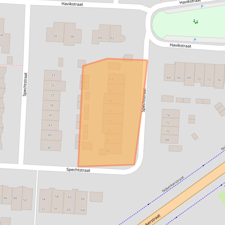 Kaart van postcodegebied 3882JM.