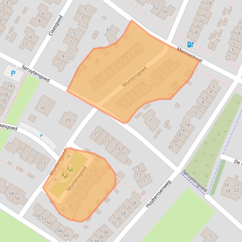 Kaart van postcodegebied 3882KE.