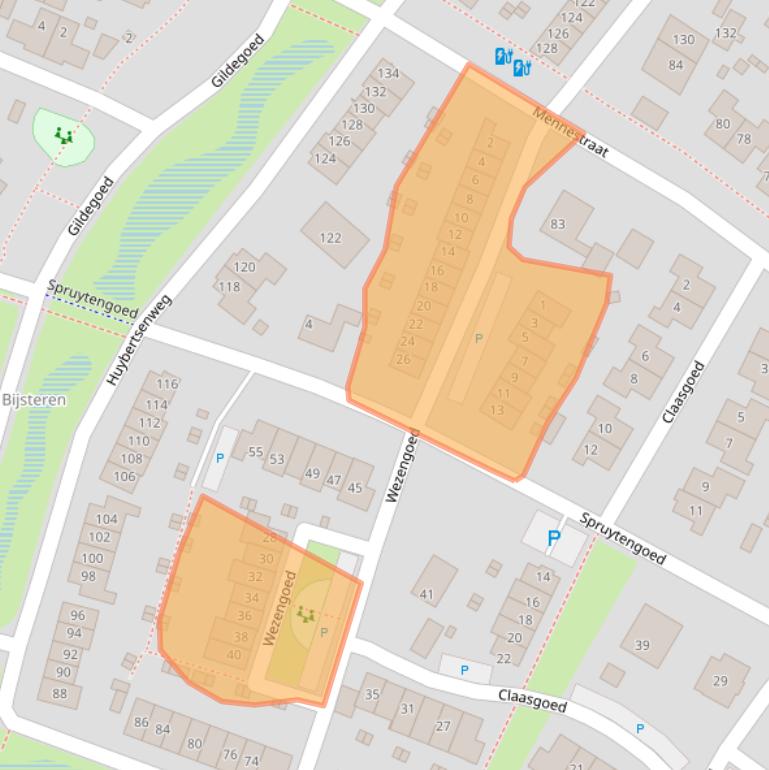 Kaart van postcodegebied 3882KG.