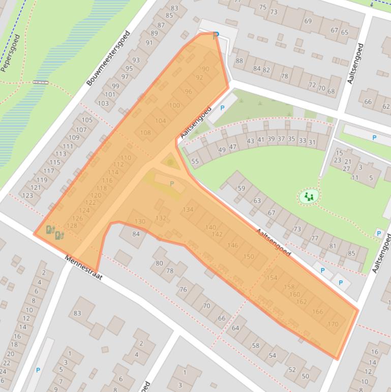 Kaart van postcodegebied 3882KJ.