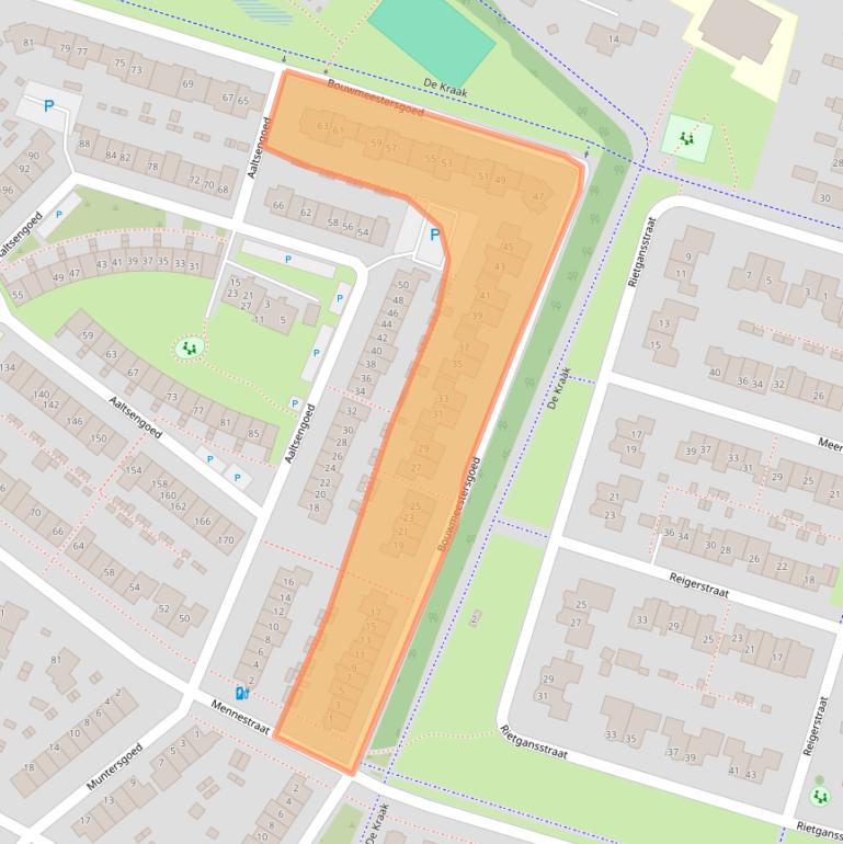 Kaart van postcodegebied 3882KL.