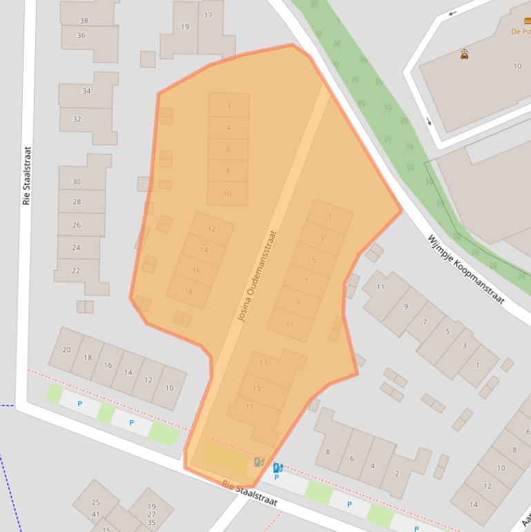 Kaart van postcodegebied 3882KT.