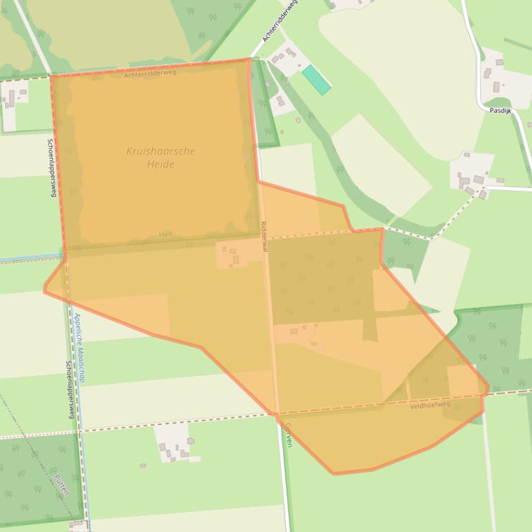 Kaart van postcodegebied 3882LN.