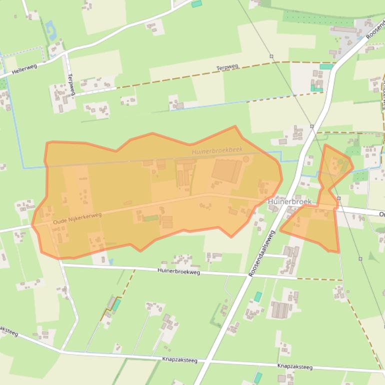 Kaart van postcodegebied 3882MB.