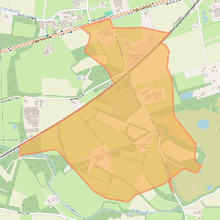 Kaart van postcodegebied 3882MG.