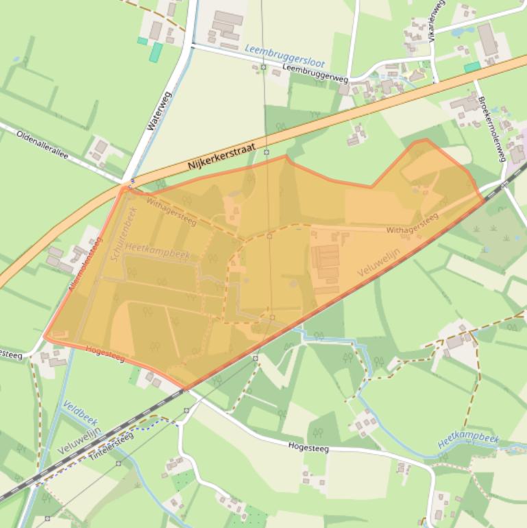 Kaart van postcodegebied 3882MH.