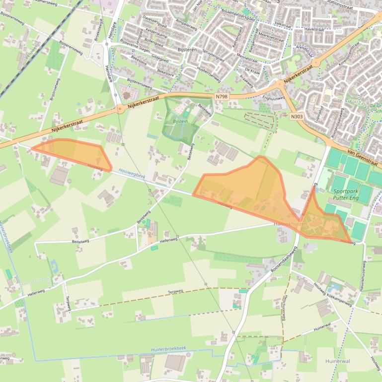 Kaart van postcodegebied 3882MS.