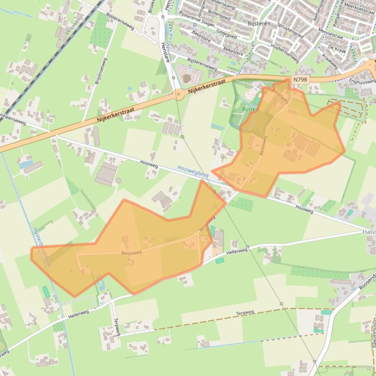 Kaart van postcodegebied 3882MT.