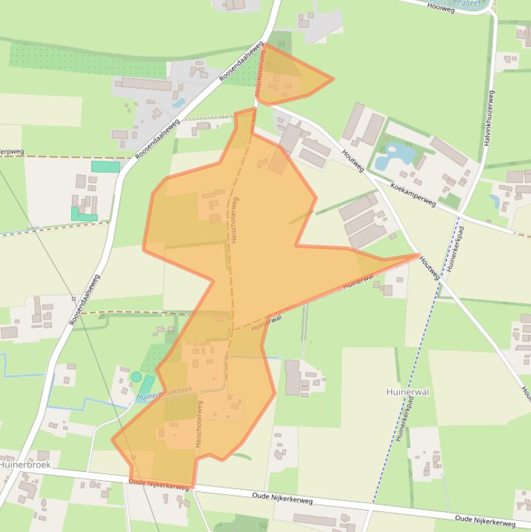Kaart van postcodegebied 3882MZ.