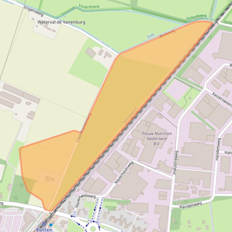 Kaart van postcodegebied 3882NB.