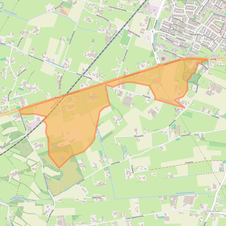 Kaart van postcodegebied 3882PD.