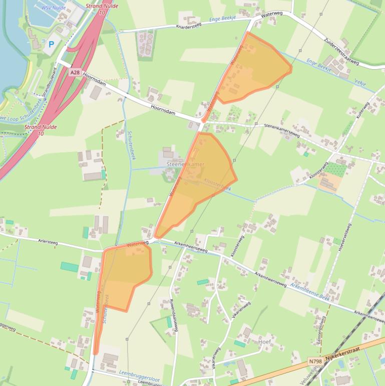 Kaart van postcodegebied 3882RC.