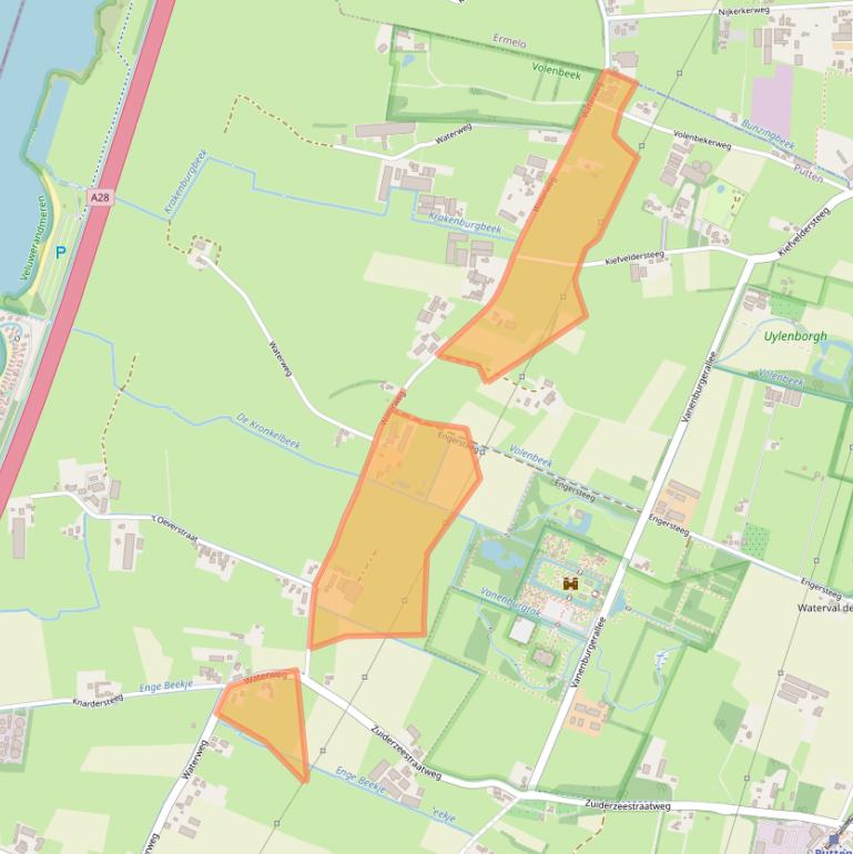 Kaart van postcodegebied 3882RD.