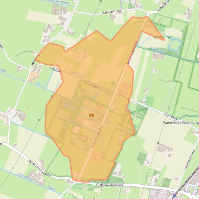 Kaart van postcodegebied 3882RH.