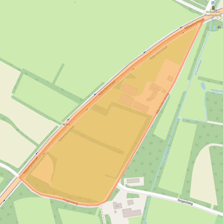 Kaart van postcodegebied 3882RR.