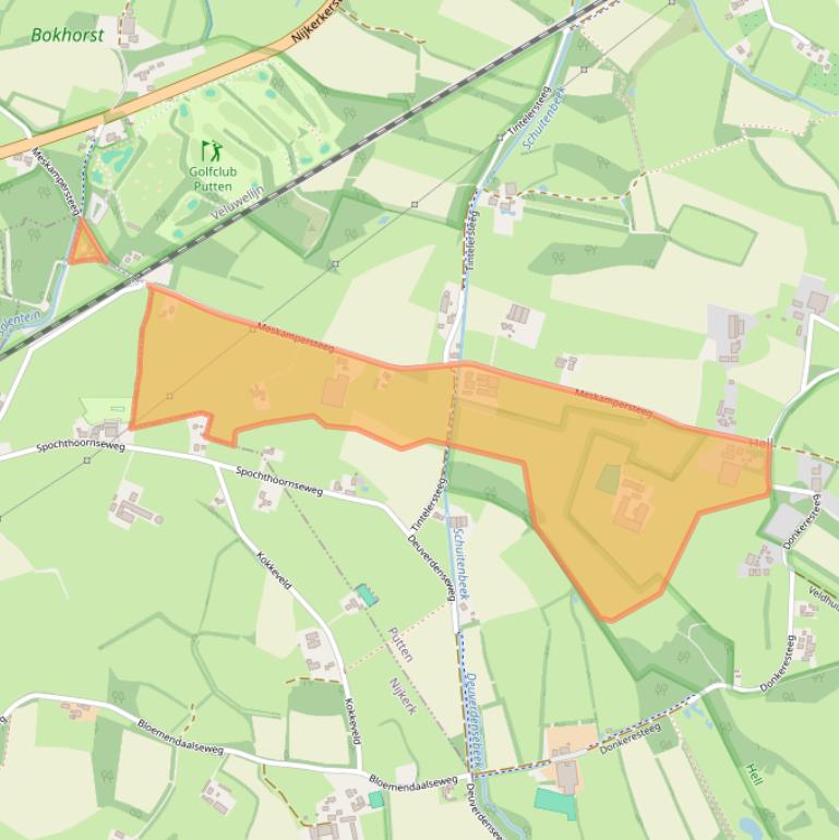 Kaart van postcodegebied 3882SH.