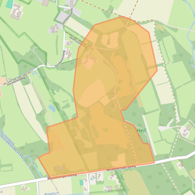 Kaart van postcodegebied 3882SL.