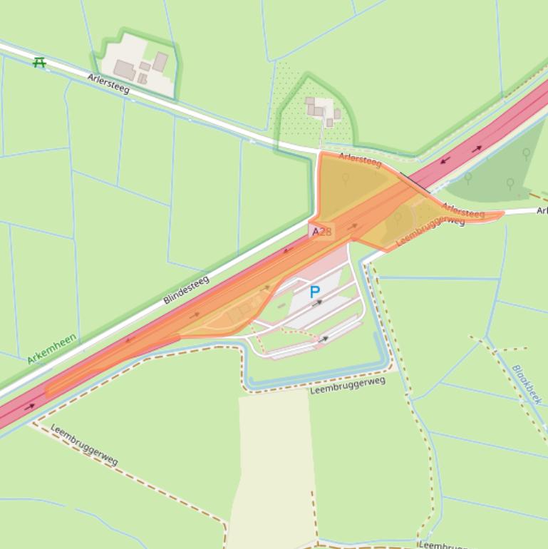 Kaart van postcodegebied 3882SR.