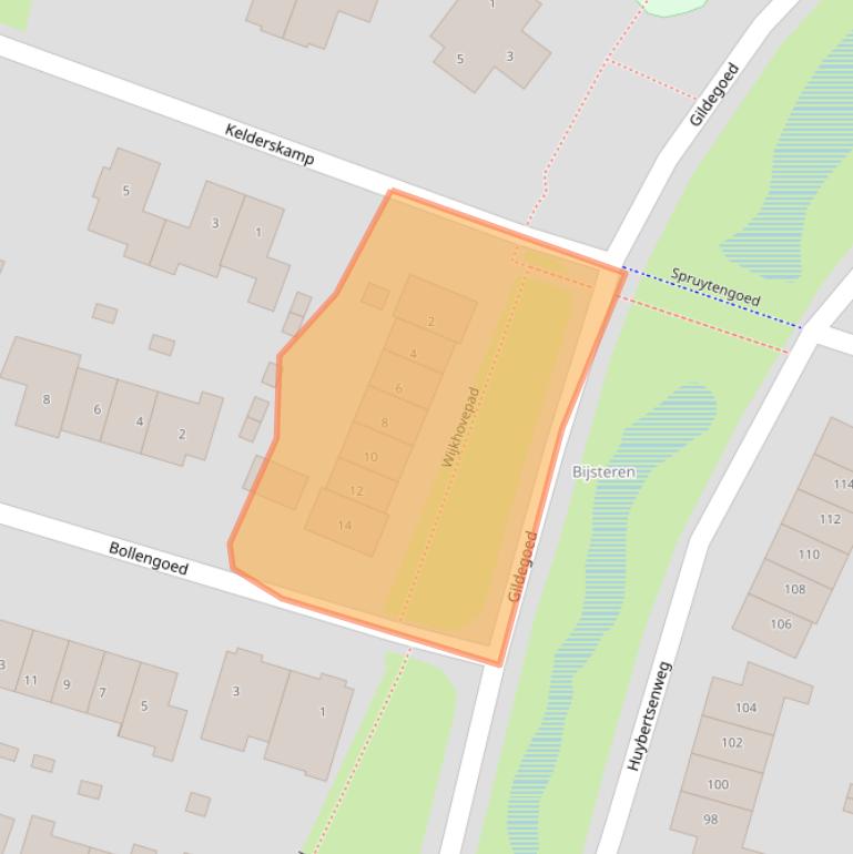 Kaart van postcodegebied 3882WE.