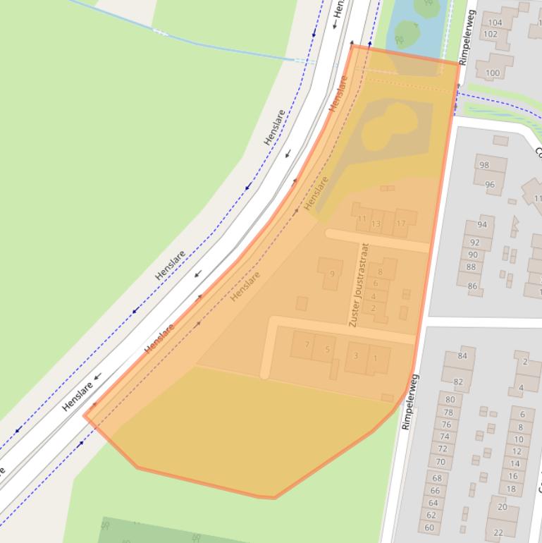 Kaart van postcodegebied 3882WZ.