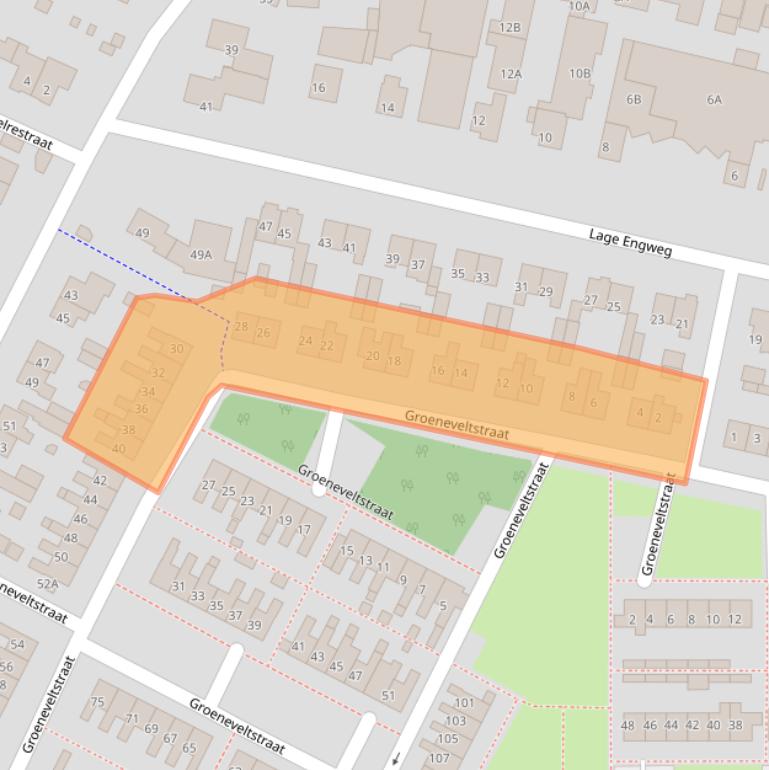 Kaart van postcodegebied 3882XG.