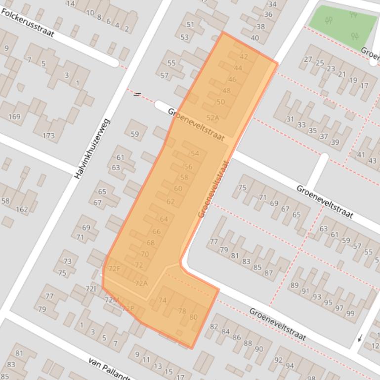 Kaart van postcodegebied 3882XH.