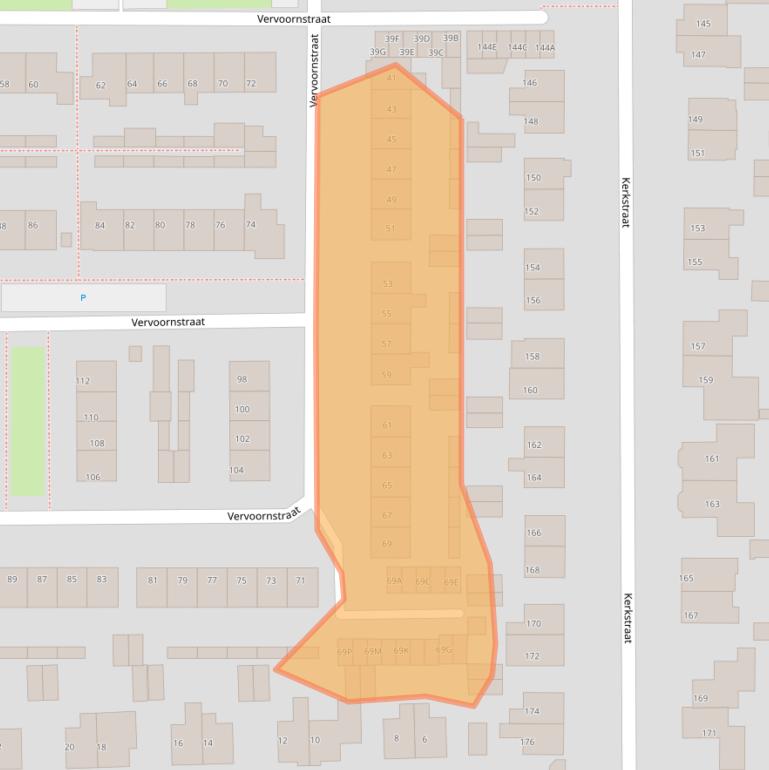 Kaart van postcodegebied 3882XL.