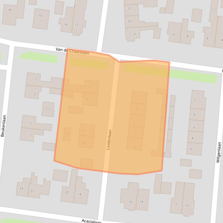 Kaart van postcodegebied 3886AH.