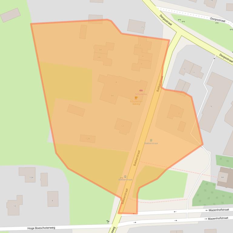 Kaart van postcodegebied 3886AT.