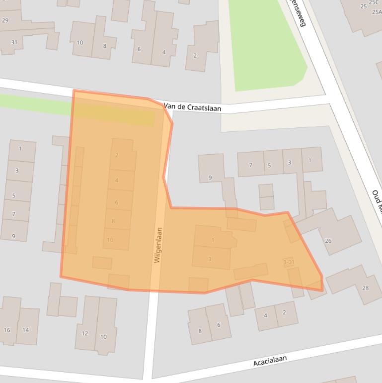 Kaart van postcodegebied 3886AV.