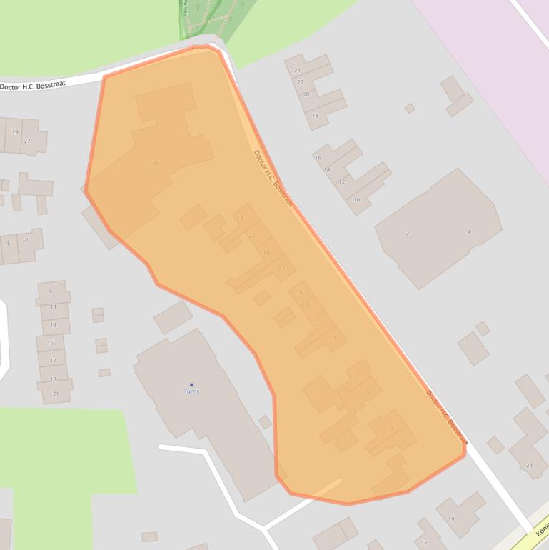 Kaart van postcodegebied 3886KA.