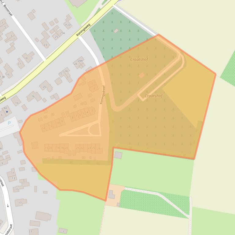 Kaart van postcodegebied 3886KM.