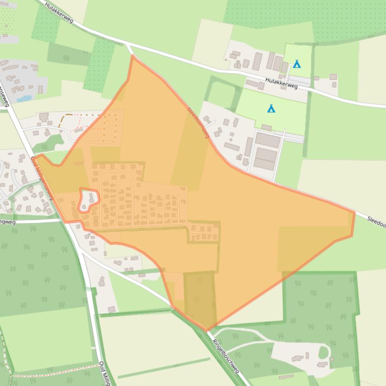 Kaart van postcodegebied 3886MD.