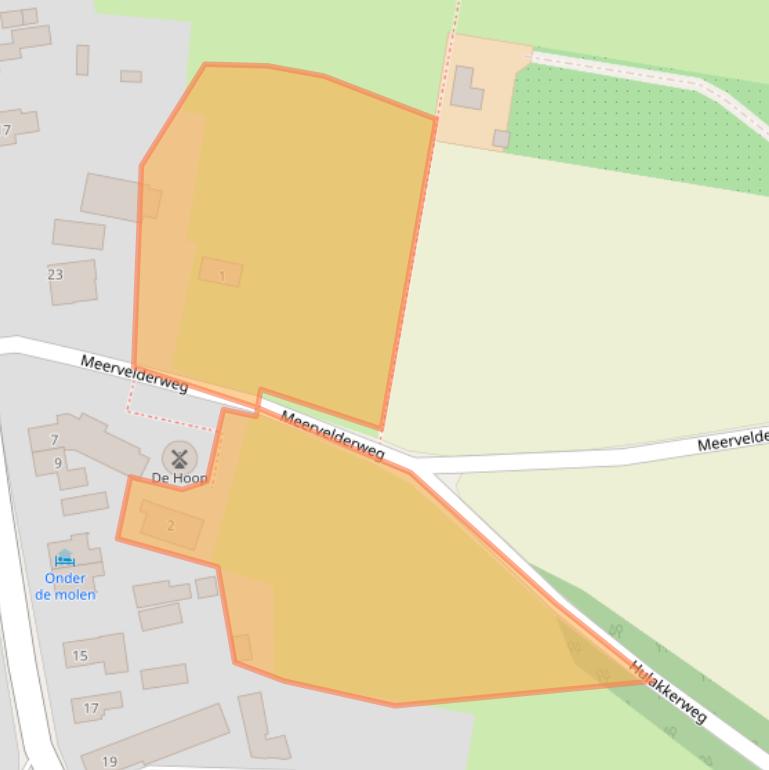 Kaart van postcodegebied 3886MM.