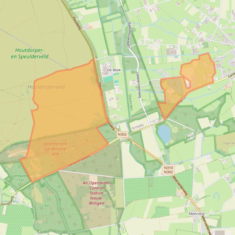 Kaart van postcodegebied 3888LD.