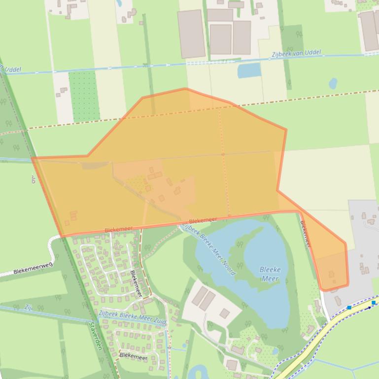 Kaart van postcodegebied 3888LE.