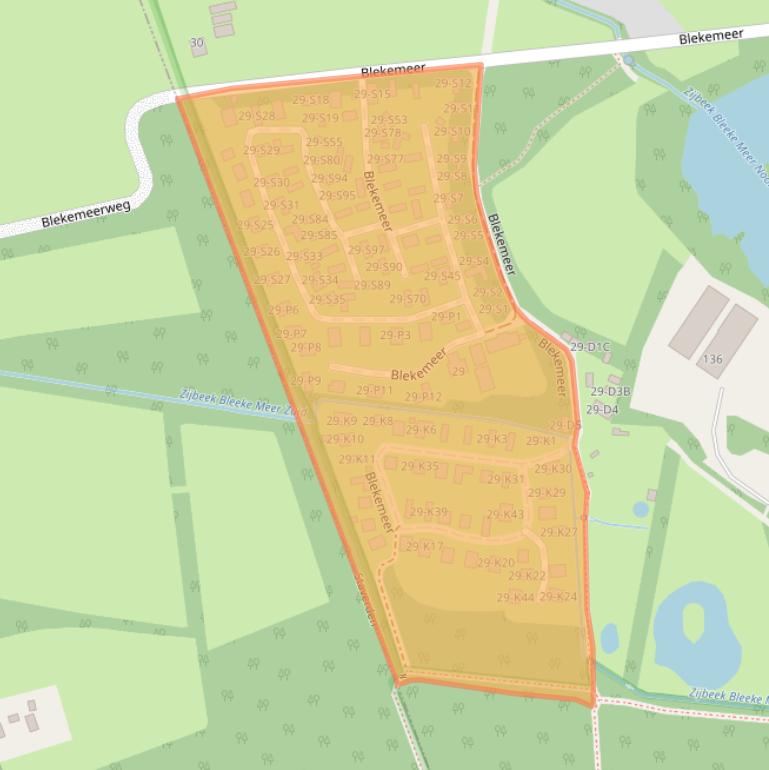 Kaart van postcodegebied 3888LG.