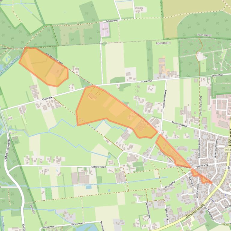 Kaart van postcodegebied 3888LP.