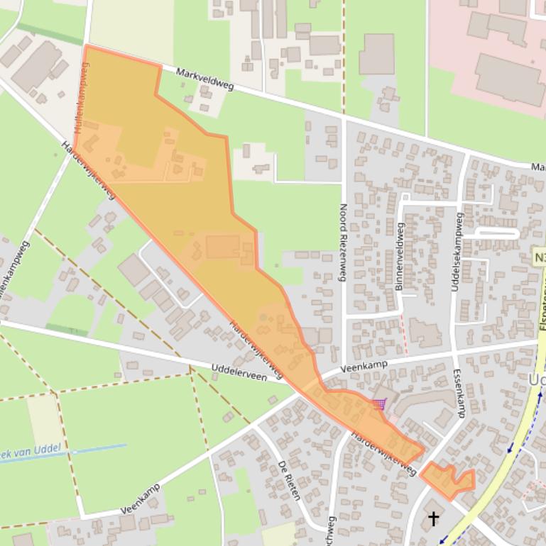 Kaart van postcodegebied 3888LR.
