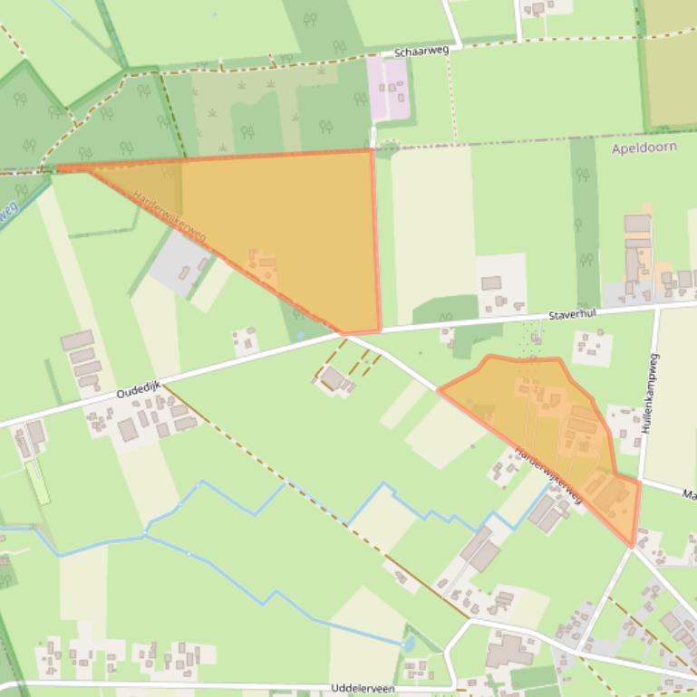 Kaart van postcodegebied 3888LS.