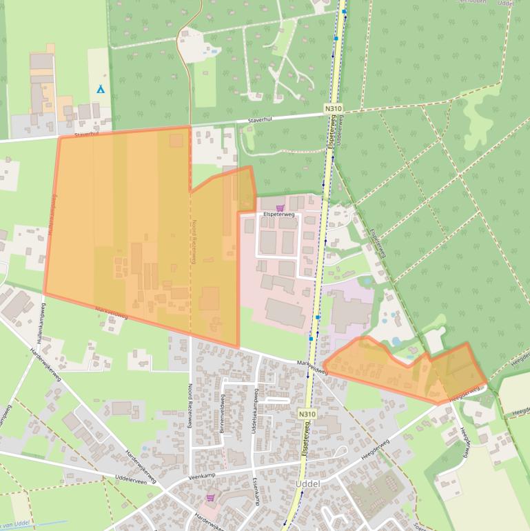 Kaart van postcodegebied 3888MB.