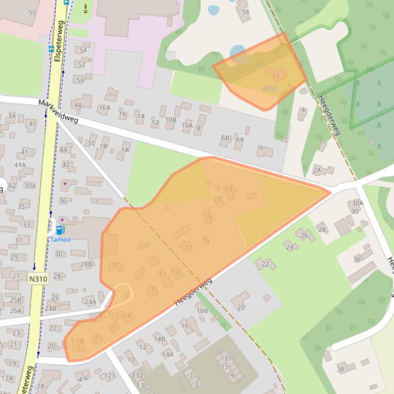 Kaart van postcodegebied 3888MC.