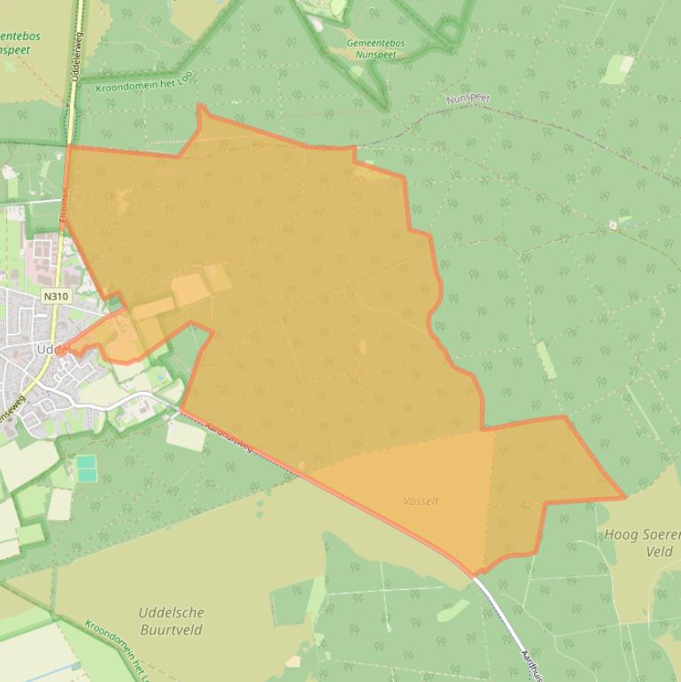 Kaart van postcodegebied 3888MD.