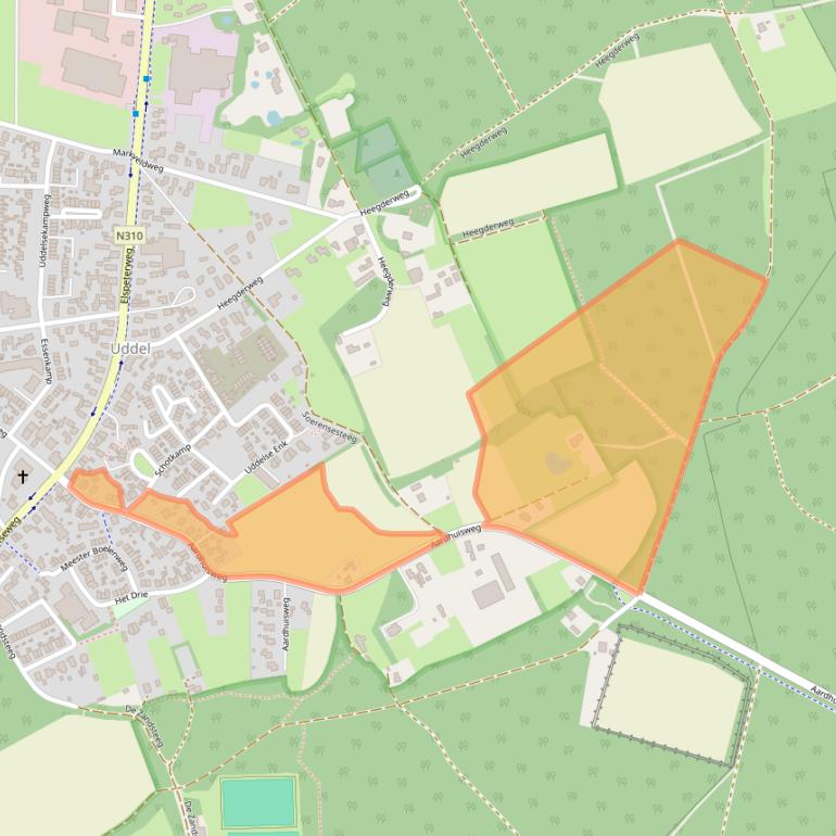 Kaart van postcodegebied 3888ME.