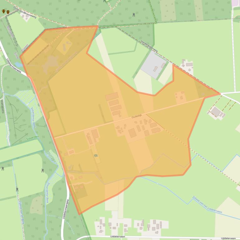 Kaart van postcodegebied 3888MP.