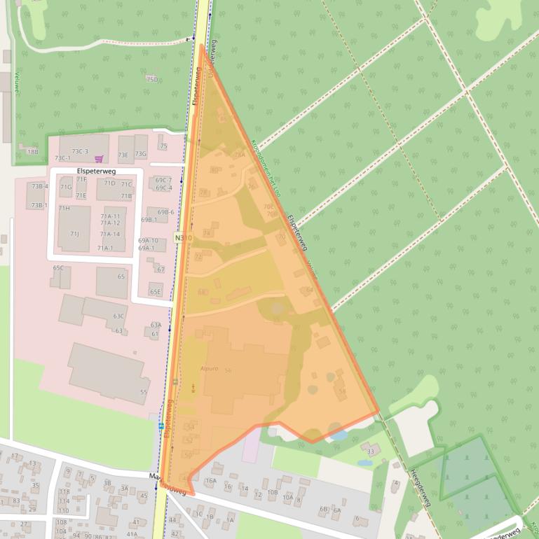 Kaart van postcodegebied 3888MX.