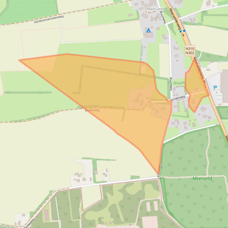 Kaart van postcodegebied 3888NG.